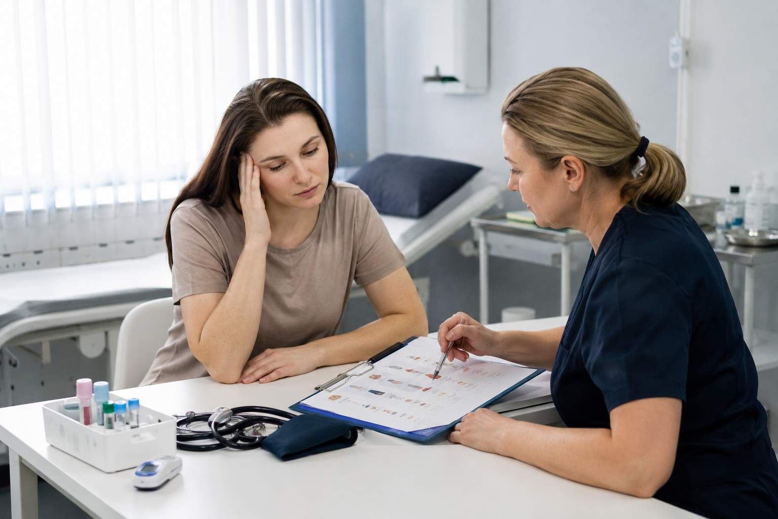 Врач консультирует пациента по нехватке глутатиона